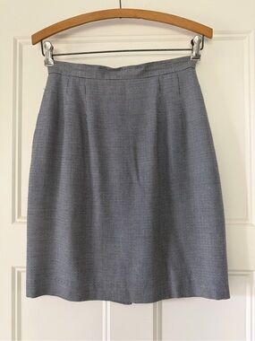 Alain Gerard Classic Black & White Checkered A-Line Skirt, Size 6P